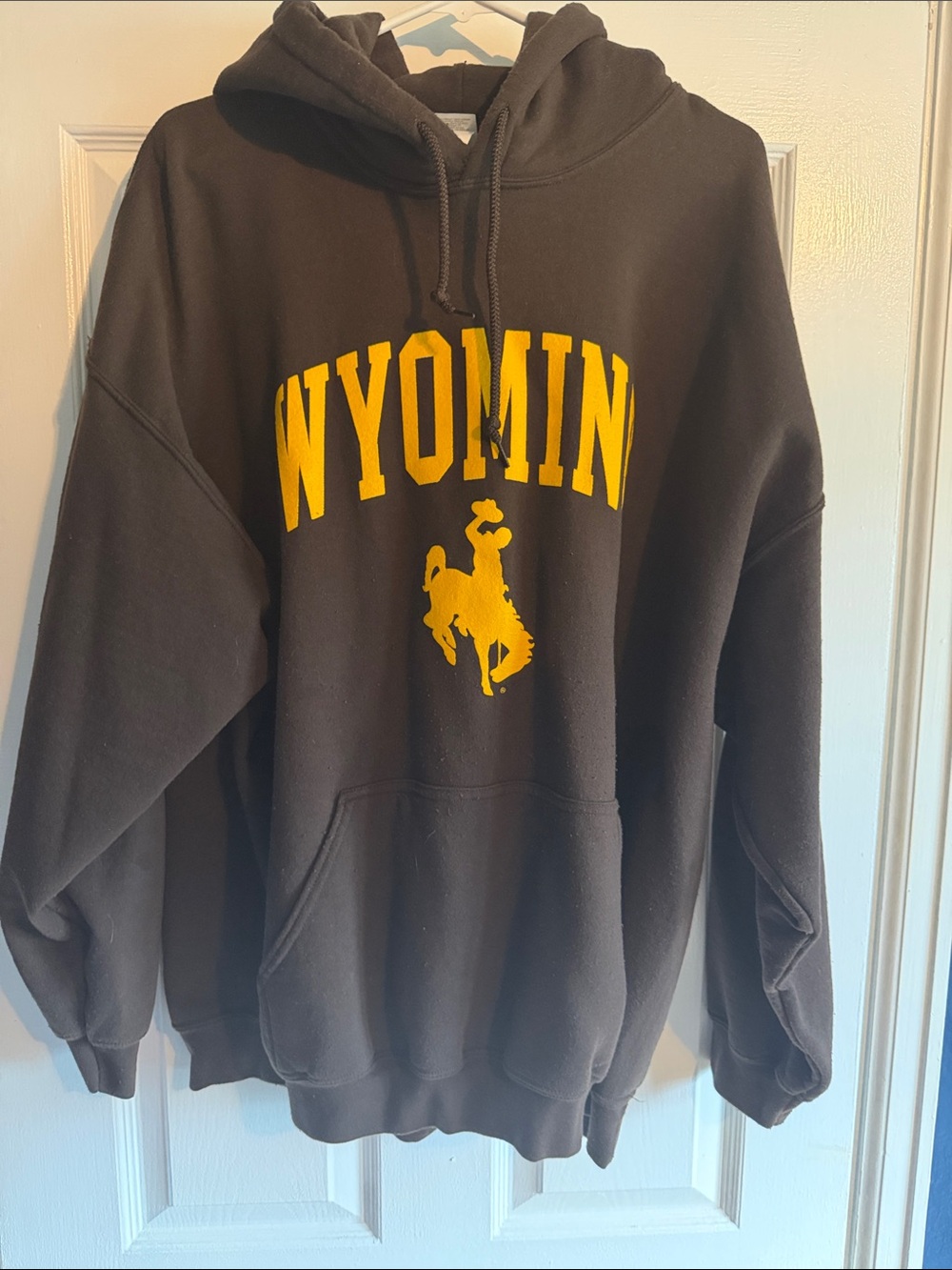 Gildan Black Hoodie with Gold WYOMIN Graphic